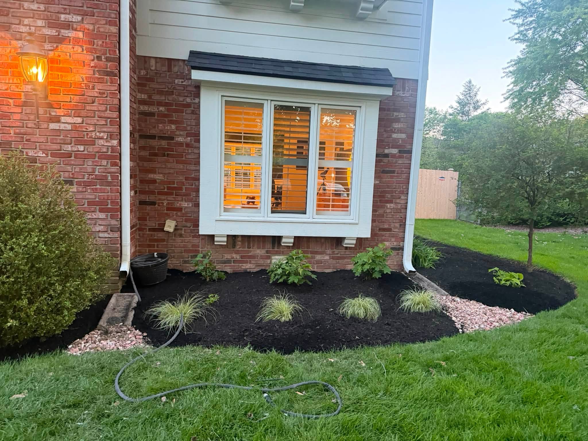 Foundation planting bed installation